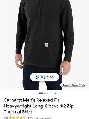 Carhartt Black Half-Zip Work Pullover